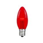 Red Smooth Glass C9 LED Bulbs - 25PK