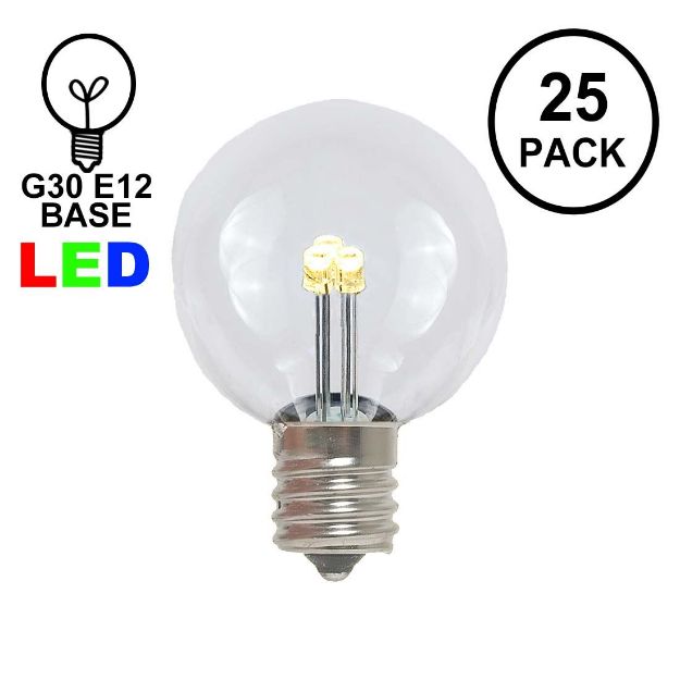 Warm White - G30 Glass LED Replacement Bulbs - 25 Pack