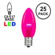 Pink Smooth Glass C9 LED Bulbs - 25pk