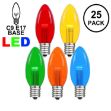 Assorted Smooth Glass C9 LED Bulbs - 25pk