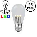 Warm White S14 LED Medium Base e26 Bulbs w/ 9 LEDs - 25pk
