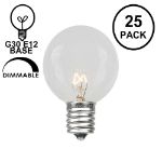 Clear G30 5 Watt Replacement Bulbs 25 Pack