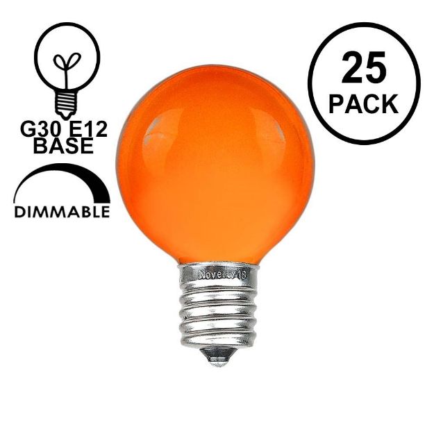 Orange Satin G30 5 Watt Replacement Bulbs 25 Pack