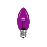 C7 - Purple - Glass LED Replacement Bulbs - 25 Pack