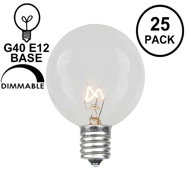 Clear G40 globe Replacement Lamps - Novelty Lights IncNovelty Lights ...