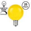 Yellow Satin G40 Globe Replacement Bulbs 25 Pack