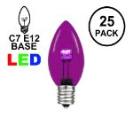 C7 - Purple - Glass LED Replacement Bulbs - 25 Pack