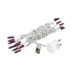 Non Connectable Purple White Wire Mini Lights 20 Light 8.5'