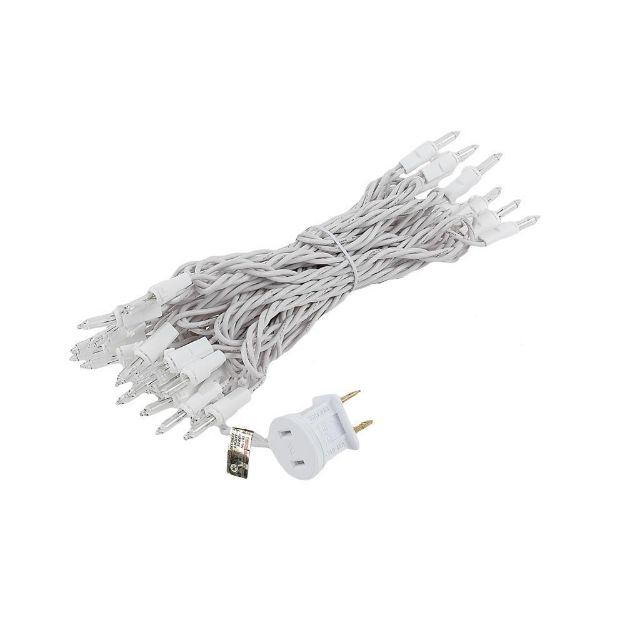 Mini Light Two Wire Non Connectable Christmas Mini Light Sets 35 Light White Wire Clear ...