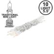 Non Connectable White Wire Mini Lights 10 Light 5.5'