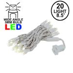 20 Light Warm White LED Mini Lights White Wire
