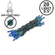 Non Connectable Blue Green Wire Mini Lights 20 Light 8.5'