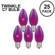 Purple Twinkle C7 7 Watt Bulbs 25 Pack