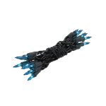 Non Connectable Teal Black Wire Mini Lights 20 Light 8.5'