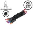 Non Connectable Multi Black Wire Mini Lights 20 Light 8.5'