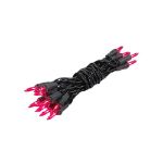Non Connectable Pink Black Wire Mini Lights 20 Light 8.5'