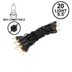 Non Connectable Clear Black Wire Mini Lights 20 Light 8.5'