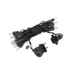 Clear 20 Light 6.5' Long Black Wire Christmas Mini Lights