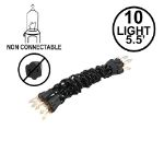 Non Connectable Black Wire Mini Lights 10 Light 5.5'