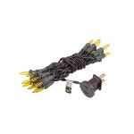 Non Connectable Yellow Brown Wire Mini Lights 20 Light 8.5'