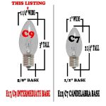 Green C9 LED Replacement Bulbs 25 Pack 
