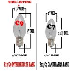 Amber C9 LED Replacement Bulbs 25 Pack 
