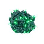 Coaxial 50 LED Green 4" Spacing Green Wire