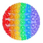 100 Rainbow LED 7.5" Sphere