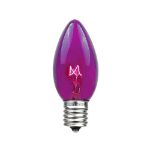 100 C9 Christmas Light Set - Purple Bulbs - Green Wire