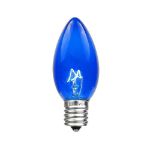 100 C9 Christmas Light Set - Blue Bulbs - Brown Wire