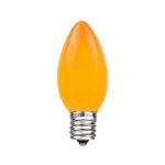 C9 25 Light String Set with Ceramic Orange Bulbs on Black Wire