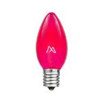 100 C9 Christmas Light Set - Pink Bulbs - Brown Wire