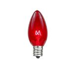 Red Twinkle C7 7 Watt Bulbs 25 Pack