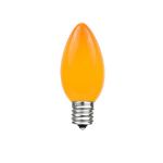 100 C7 String Light Set with Orange Ceramic Bulbs on Green Wire