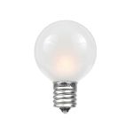 25 G30 Globe Light String Set with Frosted White Bulbs on Black Wire