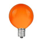 100 G40 Globe String Light Set with Orange Bulbs on Green Wire