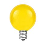 25 G40 Globe String Light Set with Yellow Satin Bulbs on White Wire