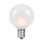 25 G40 Globe String Light Set with Frosted White Bulbs on Brown Wire