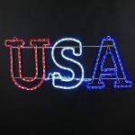 36" Patriotic "USA" LED Rope Light Sign