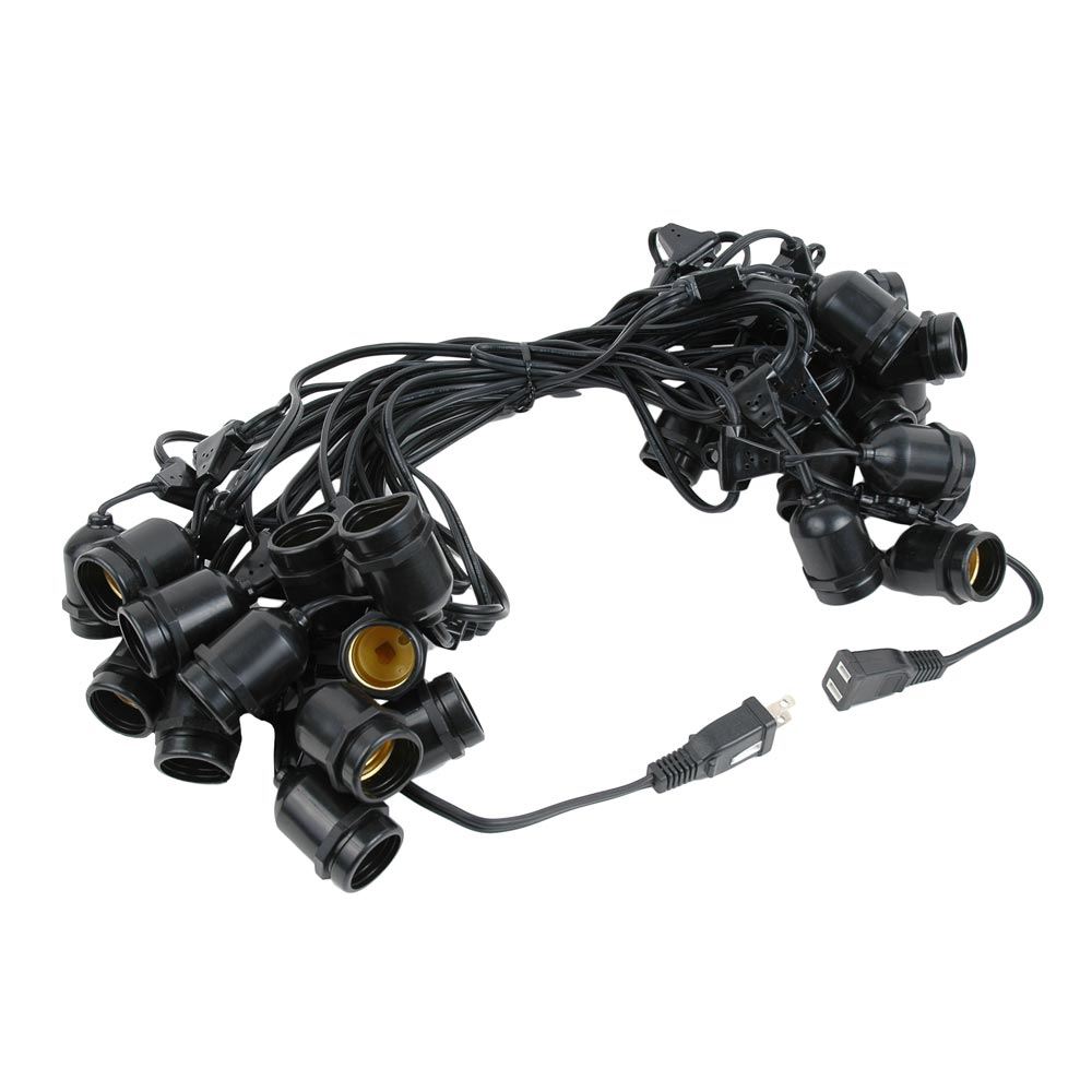 37.5 Foot S14 Suspended Edison Outdoor Market Patio String Lights, 25 S14 Bulbs - Picture 15 of 18