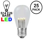 25 LED S14 Warm White Commercial Grade Suspended Light String Set on 37.5' of White Wire 