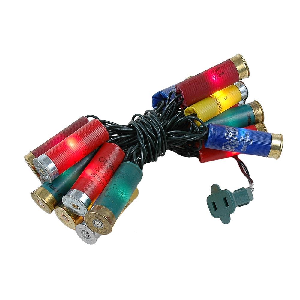 20 Light Shotgun Shell Mini Light Set, Multi Color, Green Wire, 8.5 Feet