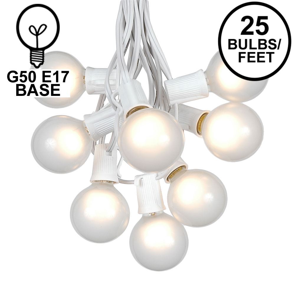 Frosted globe string deals lights