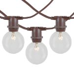 80 Clear G50 Commercial Grade Intermediate Base Light Set - Brown Wire