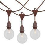 80 Clear G50 Suspended Commercial Grade Intermediate Base Light Set - Brown Wire