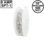 C7 500' Spool 18" Spacing 8 Amp White Wire