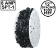 Premium Commercial Grade C7 1000'  Spool 12" Spacing 8 Amp Black Wire