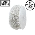 Novelty Brand Commercial Grade C7 1000' Spool 6" Spacing 8 Amp White Wire