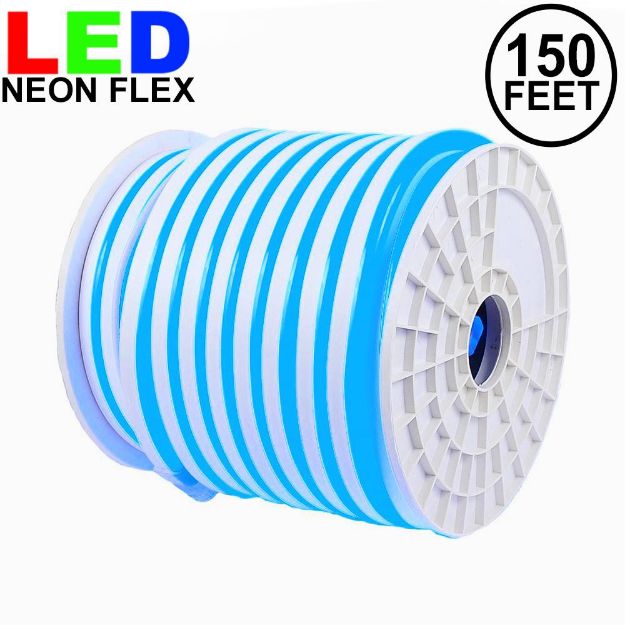 150 Ft Blue LED Neon Flex Rope Light Spool 120 Volt