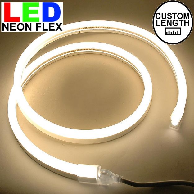 Warm White LED Neon Flex Custom Cut 120v
